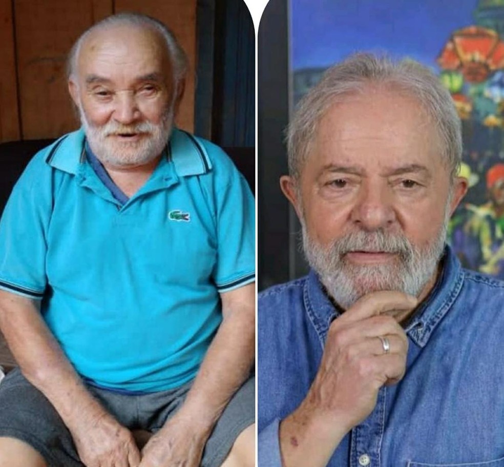 Damião Inácio da Silva a esquerda da imagem e Lula do lado direito  — Foto: Reprodução/ Redes Sociais