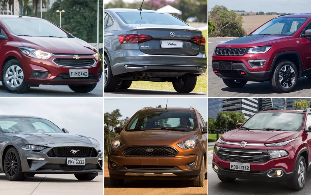 Veja os carros mais vendidos por categoria no 1º semestre de 2018, segundo a Fenabrave — Foto: Divulgação