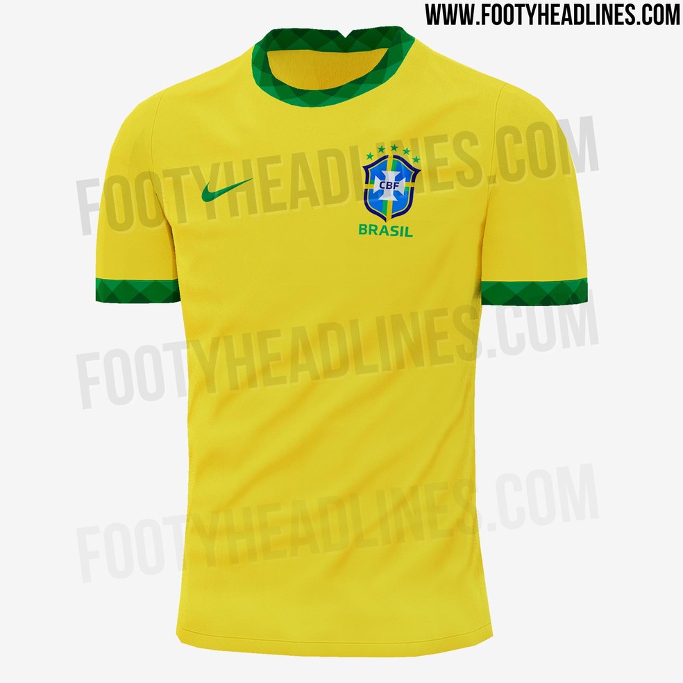 Suposta nova camisa do Brasil vaza na internet — Foto: Reprodução