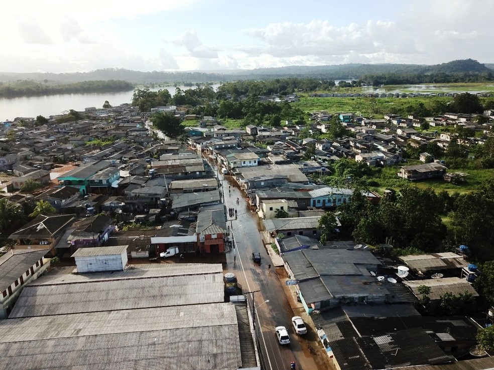 Vista a&eacute;rea de Laranjal do Jari, no Sul do Amap&aacute; &mdash; Foto: Jhoseph Freitas/Divulga&ccedil;&atilde;o