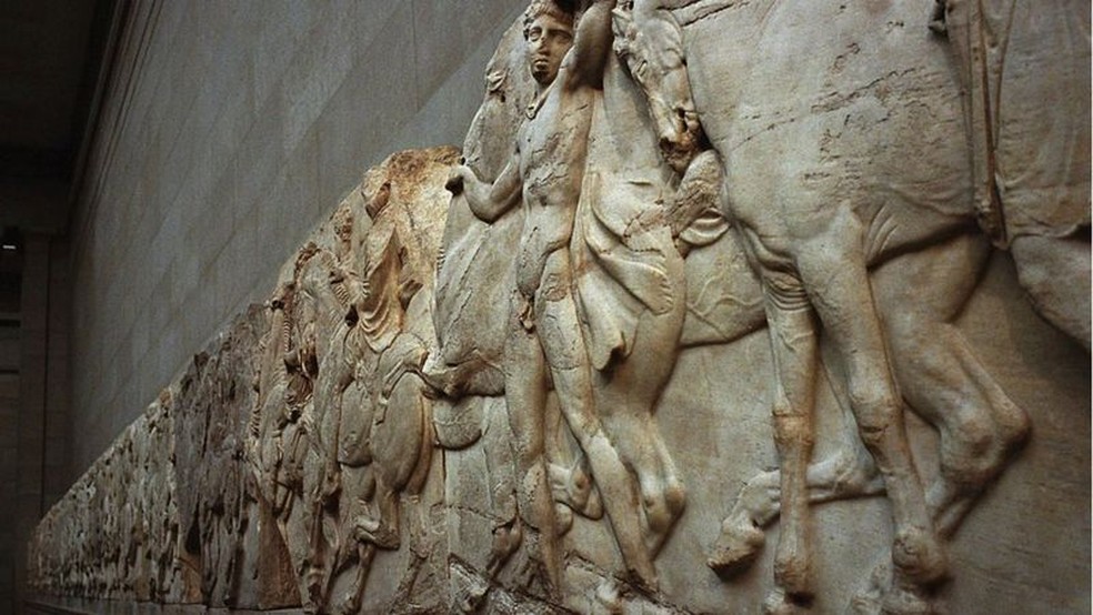 Os mármores de Elgin estão em exibição no British Museum em Londres — Foto: Getty Images via BBC 