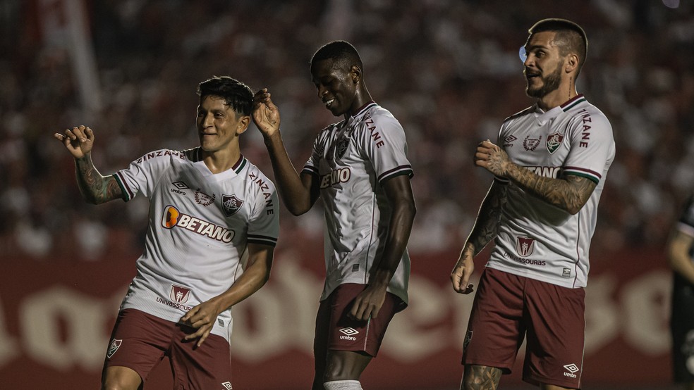 Luiz Henrique comemora o gol pelo Fluminense — Foto: MARCELO GONCALVES/FLUMINENSE FC