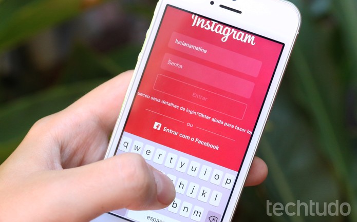 Instagram login (Foto: Luciana Maline/TechTudo)