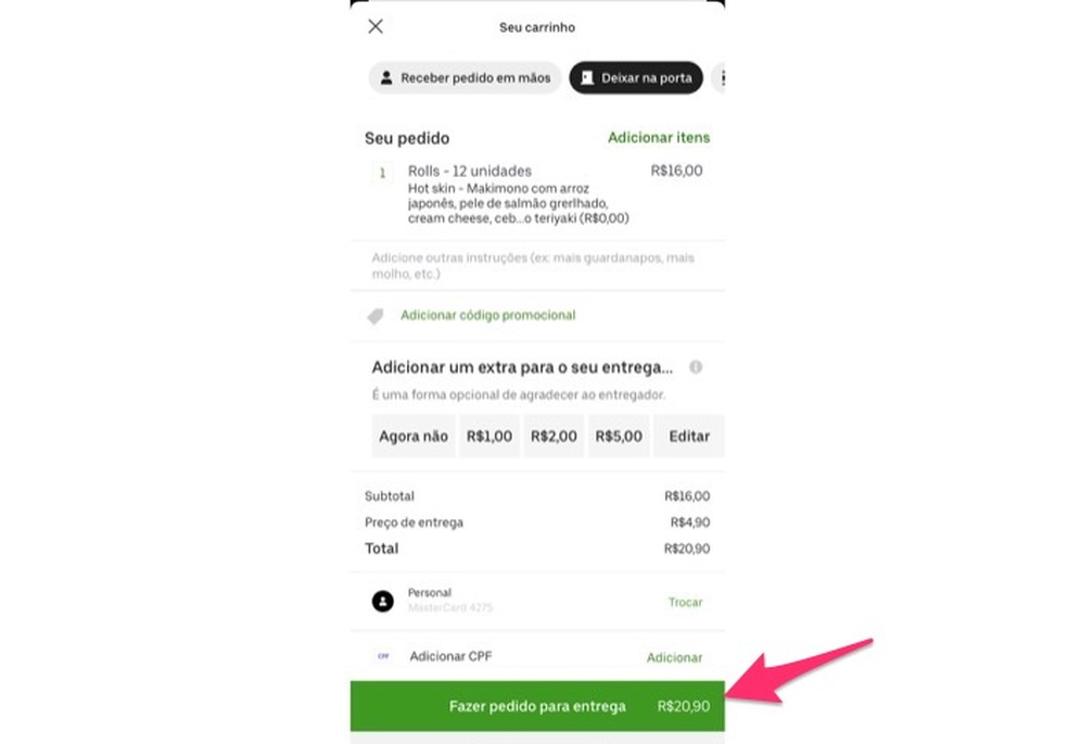 Uber Eats Help Uber Com Prélèvement Uber Eats: como usar a opção de entrega sem contato | Entrega | TechTudo