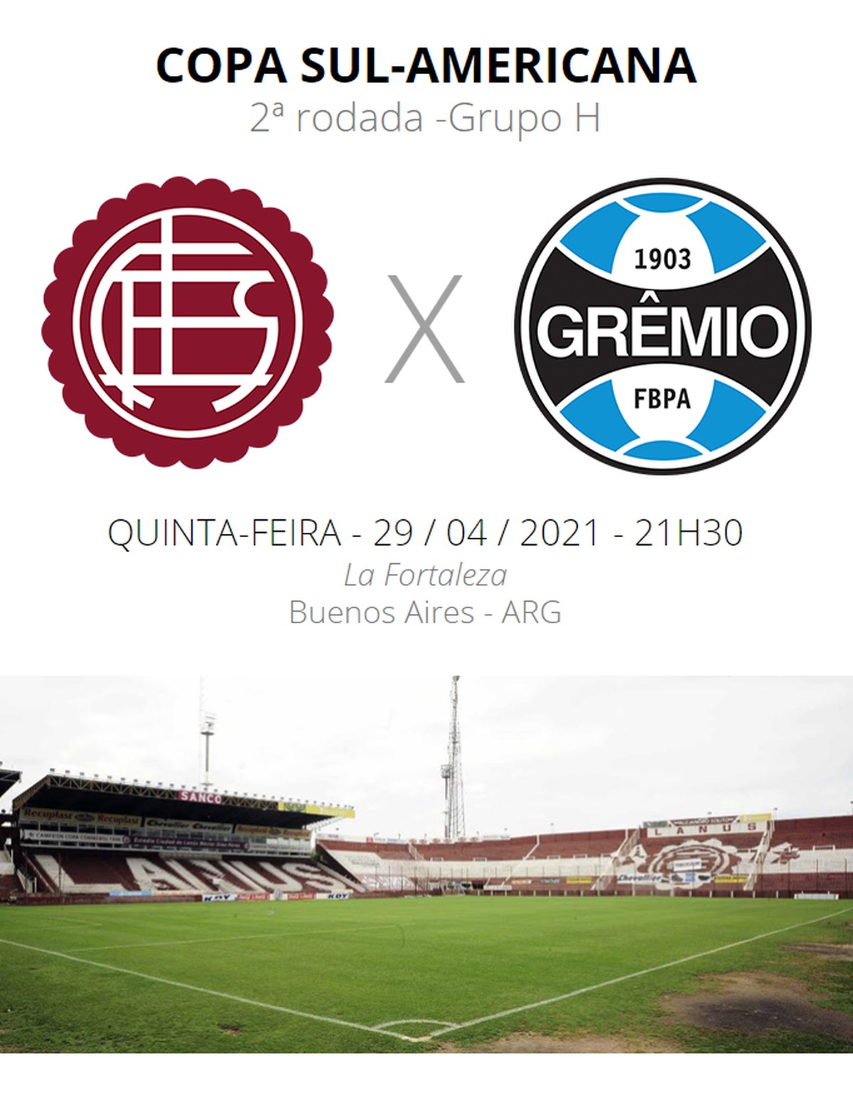 Lanus Vs Gremio See Line Ups Absences And Referees Soccer