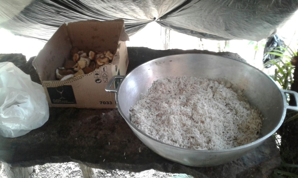 Coco achado no local era usado para fazer doces que eram vendidos (Foto: Divulgação/Conselho Tutelar)