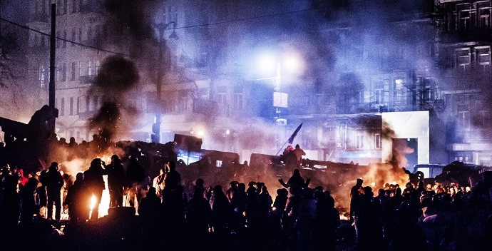 Protestos na Ucrânia (Foto: PHOTO/ VOLODYMYR SHUVAYEV )