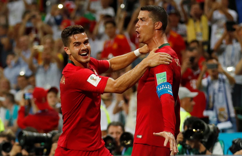 André Silva e Cristiano Ronaldo formam dupla artilheira de respeito na seleção portuguesa (Foto: Carlos Barria/Reuters)