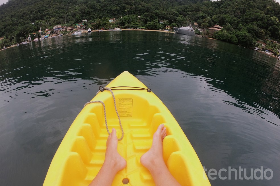 Imagem capturada pela GoPro Hero6 Black durante um passeio de caiaque (Foto: Luciana Maline/ Techtudo)