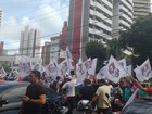 Sindicato dos vigilantes realiza manifestação no Bairro Aldeota