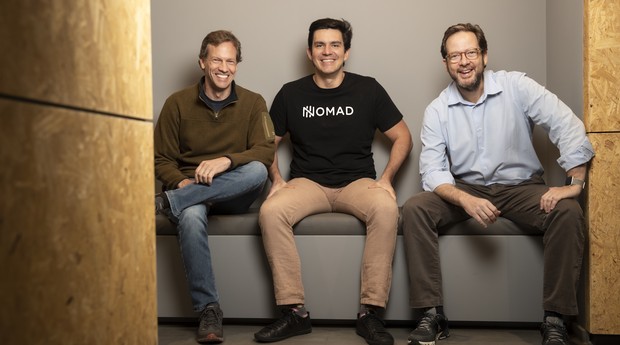 Patrick Sigrist, Lucas Vargas e Eduardo Haber, cofundadores da Nomad (Foto: Divulgação)