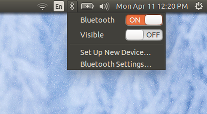 O Bluetooth está sempre ativo no Ubuntu. Se você não usa com frequência, pode desligar (Foto: Reprodução/Filipe Garrett)