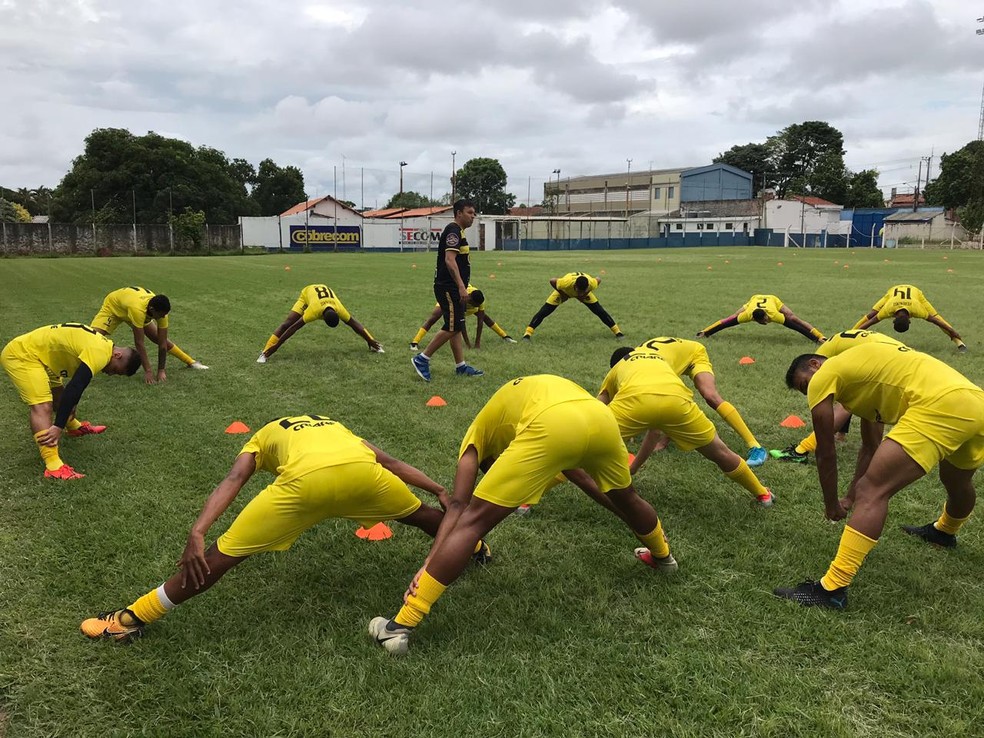 Vilhenense sub-20 faz treino técnico se preparando para jogo contra o Fluminense — Foto: Divulgação/Vilhenense