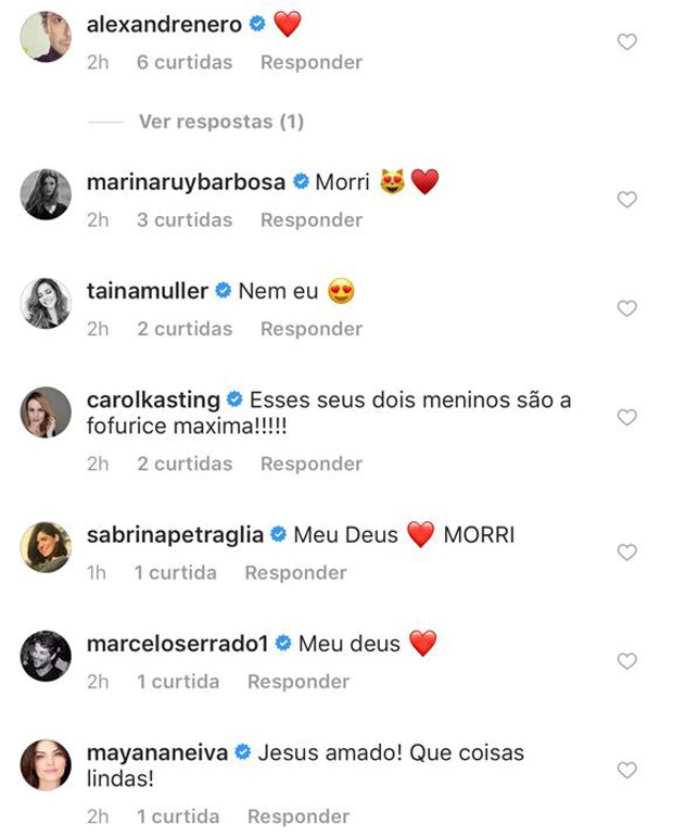 Marina Ruy Barbosa e outros famosos elogiam Inã (Foto: Reprodução/Instagram)