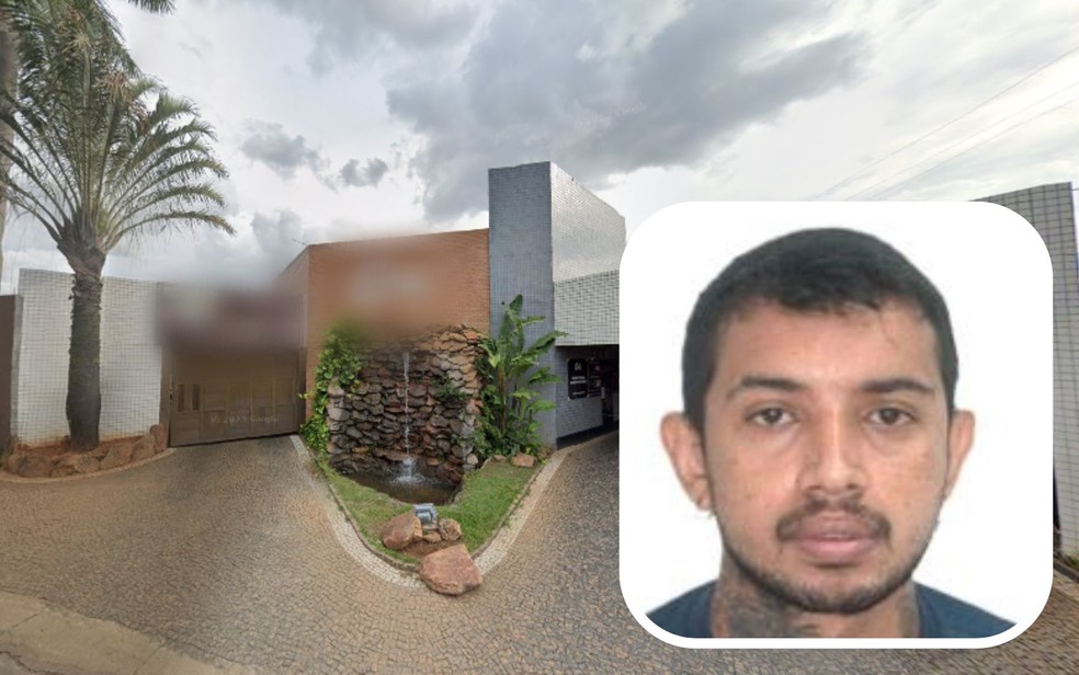 Gabriel Feitosa da Silva, de 25 anos, morreu ap&oacute;s tomar um choque em um motel em Aparecida de Goi&acirc;nia &mdash; Foto: Reprodu&ccedil;&atilde;o/Google Maps e Pol&iacute;cia Militar