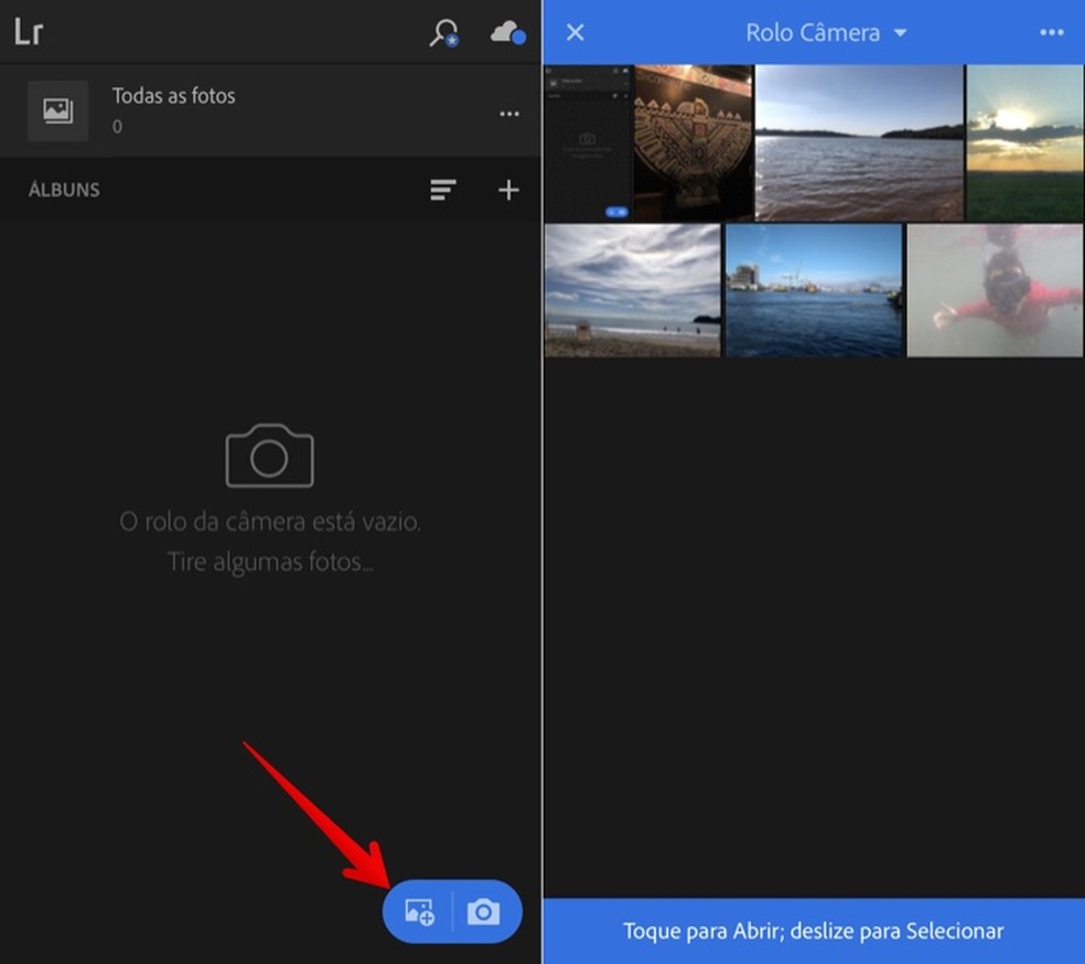 Abra a foto que você quer editar — Foto: Reprodução/Helito Bijora