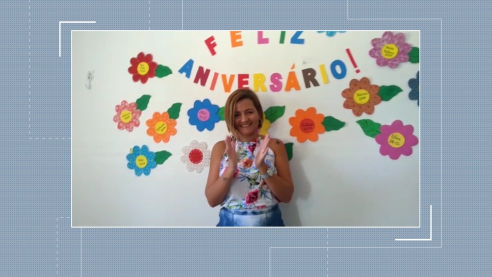 Dayse completou 40 anos na sexta-feira (12) e ganhou festa supresa de amigos na manhã desta segunda (15), na PB — Foto: Reprodução/TV Paraíba