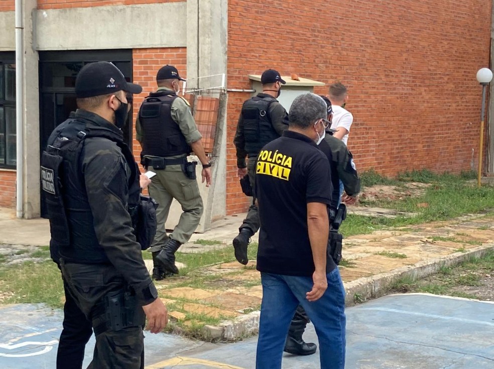 Candidato foi preso enquanto fazia prova em Teresina — Foto: Divulgação/SSP-PI