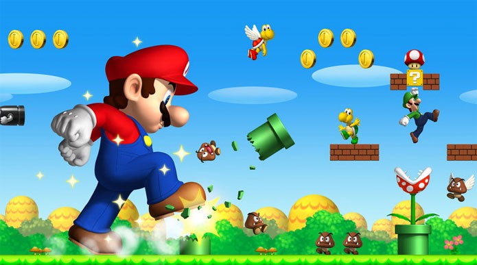 New Super Mario Bros. com Mario gigante (Foto: Divulgação)