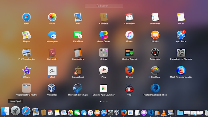 Tela do Launchpad no OS X (Foto: Reprodução/Edivaldo Brito)