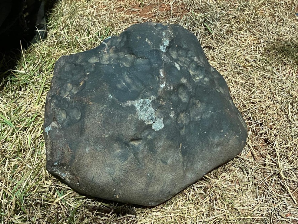 Meteorito com 40 kg que caiu no sertão pernambucano custa mais de R$100 mil. É o maior meteorito inteiro que já caiu no Brasil, segundo pesquisadora do Museu Nacional. — Foto: Flávio Filo