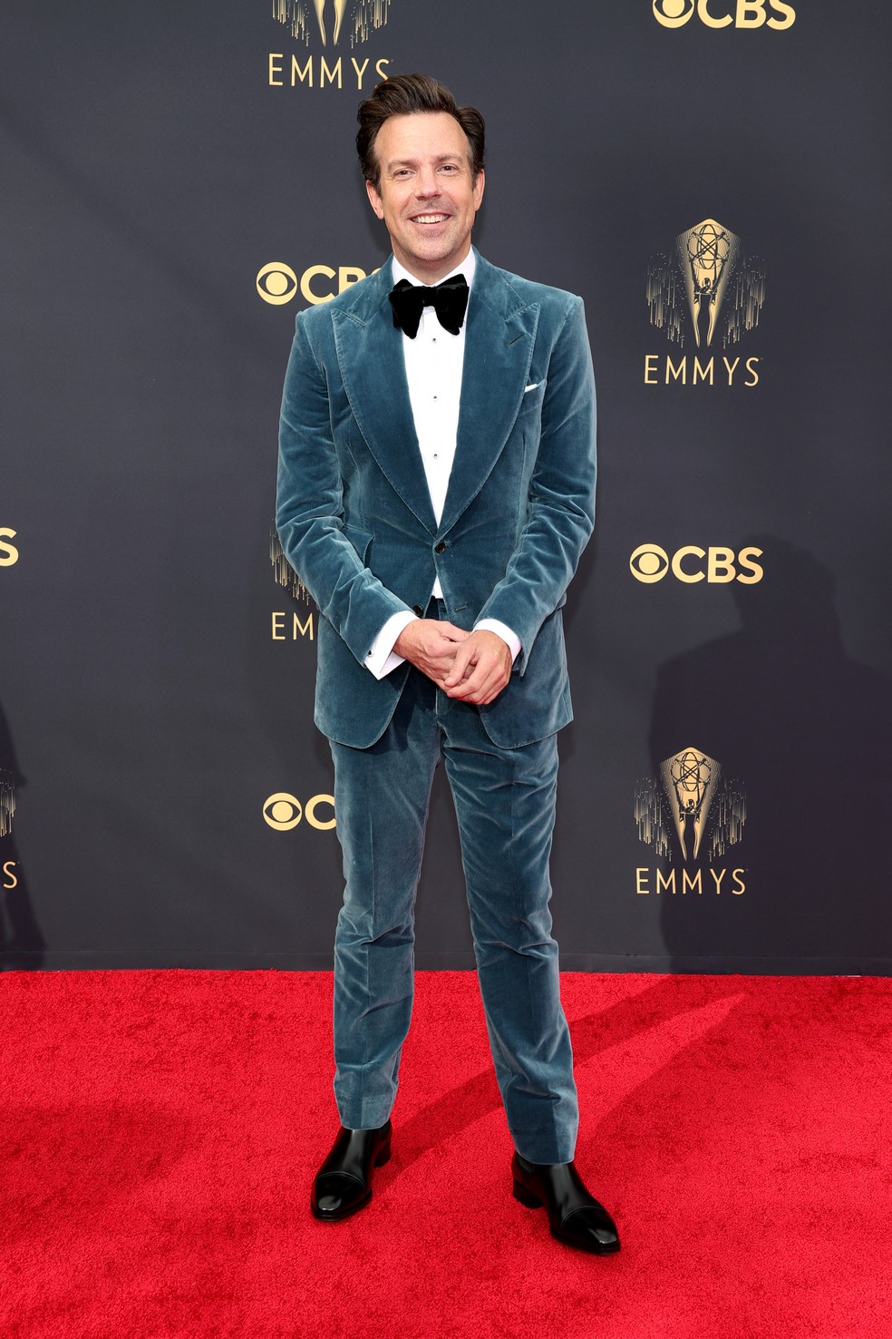 Jason Sudeikis chega ao Emmy 2021 — Foto: Rich Fury/Getty Images North America/Getty Images via AFP