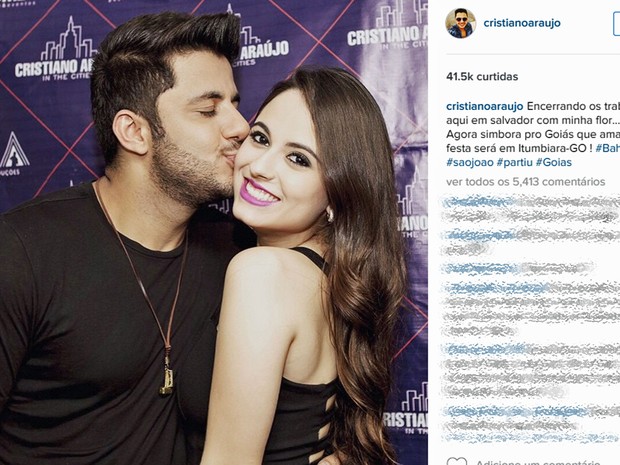 Clube Sertanejo: Cristiano Araújo se irrita com seguidores no Instagram.