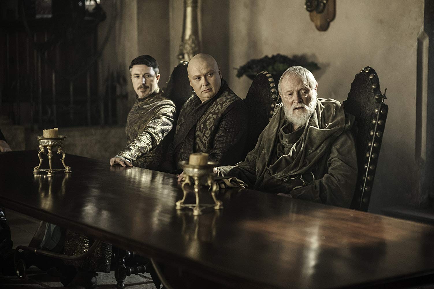 Aidan Gillen,Conleth Hill e Julian Glover em Game of Thrones (Foto: Divulgação)