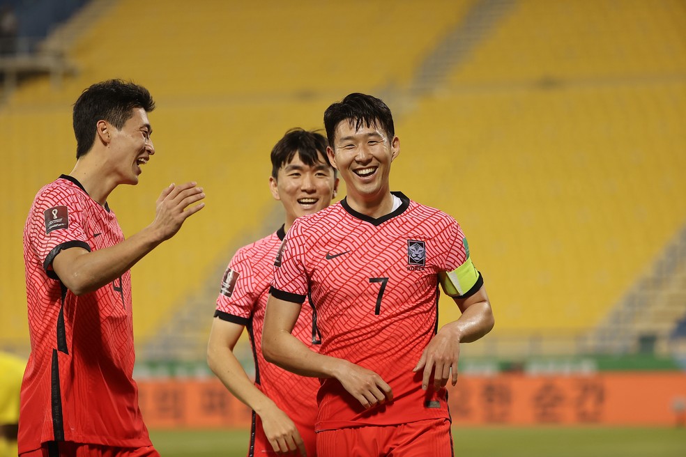 Heung-Min Son, atacante do Tottenham e estrela da Coreia do Sul — Foto: Stringer/Anadolu Agency via Getty Images