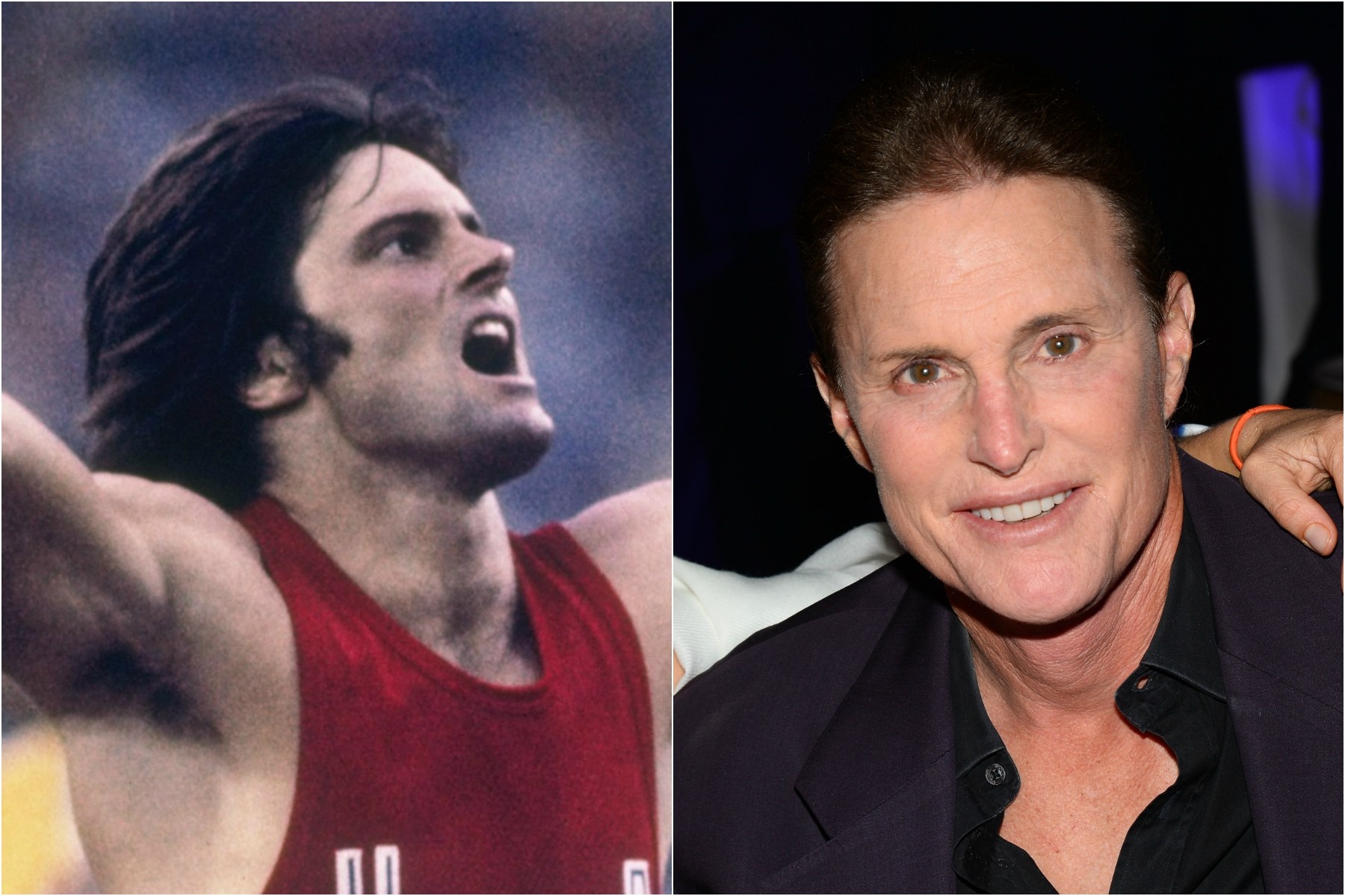 Bruce Jenner em 1976 e em 2014. (Foto: Getty Images)