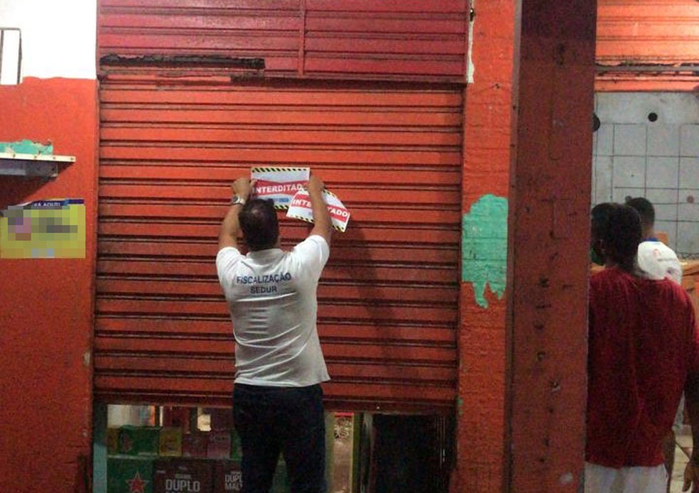Fiscaliza&ccedil;&atilde;o interdita 11 bares por descumprimento de protocolos em Salvador &mdash; Foto: Divulga&ccedil;&atilde;o/Sedur