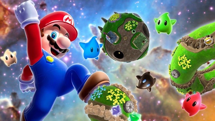 Brincadeiras com a gravidade e movimento são o mote de Super Mario Galaxy (Foto: Divulgação/Nintendo)