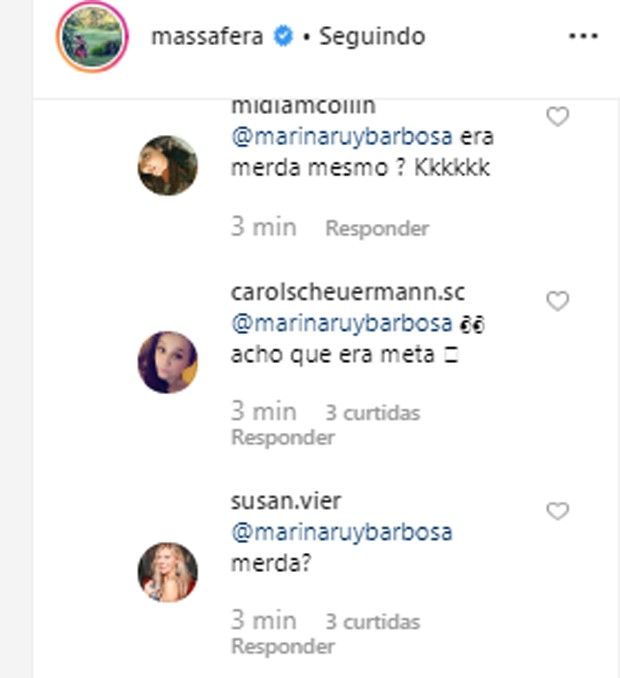 Comentário de Marina Ruy Barbosa confunde internautas (Foto: Reprodução/Instagram)