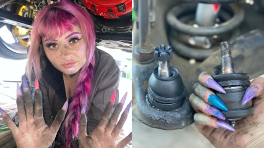 Mecânica com unhas gigantes viraliza ao ignorar críticas de seu trabalho: “As mulheres estão seguras comigo”