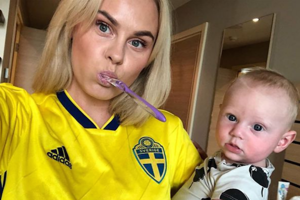 Uma das esposas dos jogadores da seleção da Suécia na Copa do Mundo  (Foto: Instagram)