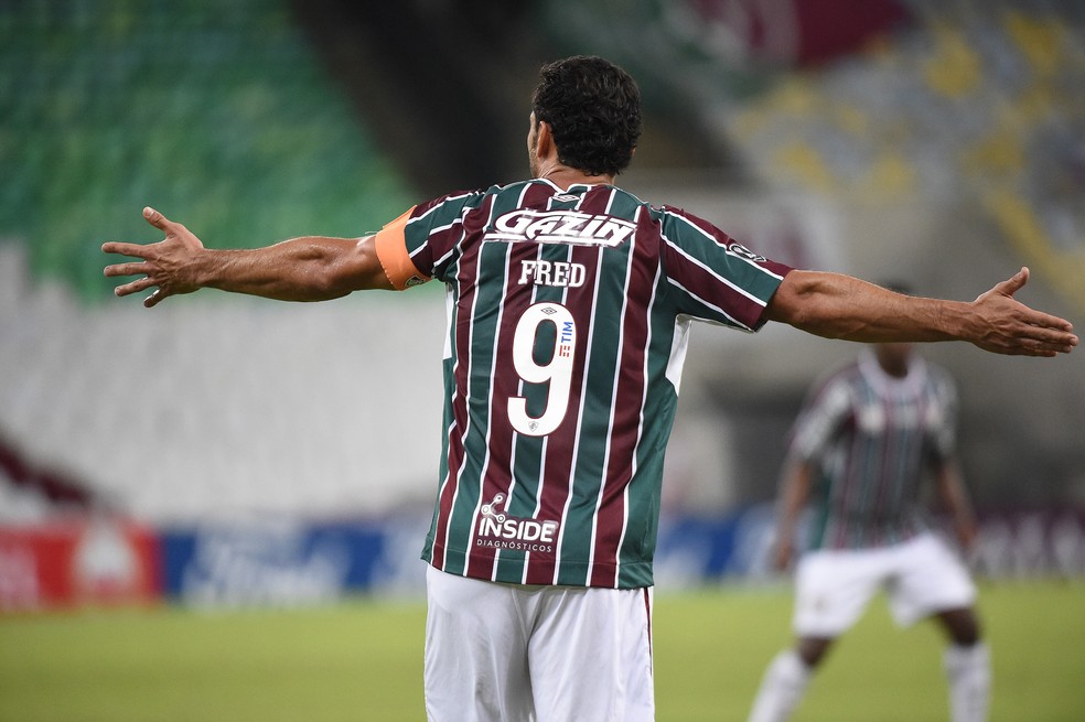 Fred passou em branco de novo contra o Junior Barranquilla — Foto: André Durão