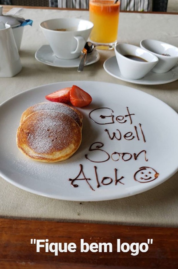 Staff de hotel deseja melhoras para Alok (Foto: Reprodução Instagram)
