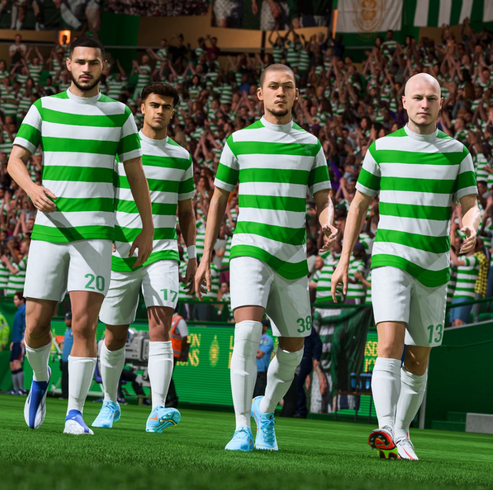Uniforme clássico do Celtic incluído no FIFA 23  — Foto: Reprodução