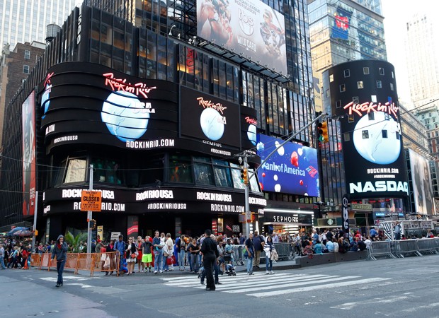 Anúncios do Rock in Rio na Times Square de NY (Foto: Divulgação)