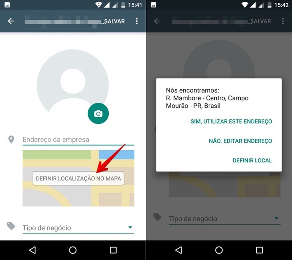 Cadastrando endereço (Foto: Reprodução/Helito Bijora)
