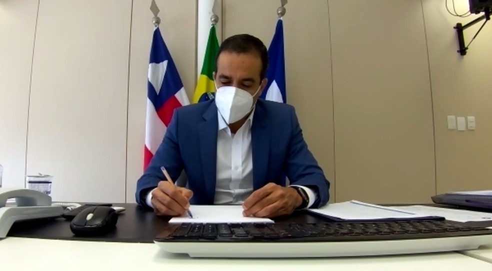 Bruno Reis anuncia auxílio para trabalhadores do setor cultural e de eventos — Foto: Reprodução