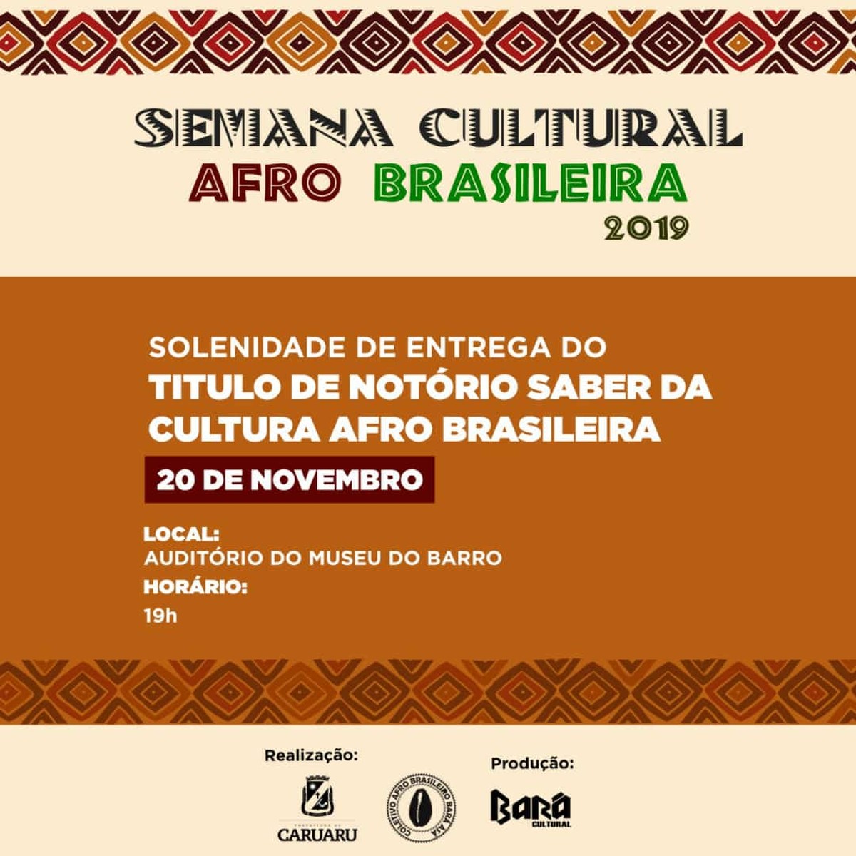 Semana Cultural Afro Brasileira tem início nesta terça-feira (19) em Caruaru - G1