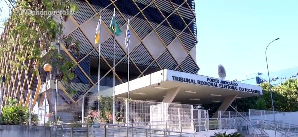 Tribunal Regional Eleitoral do Tocantins — Foto: TV Anhanguera/ Reprodução