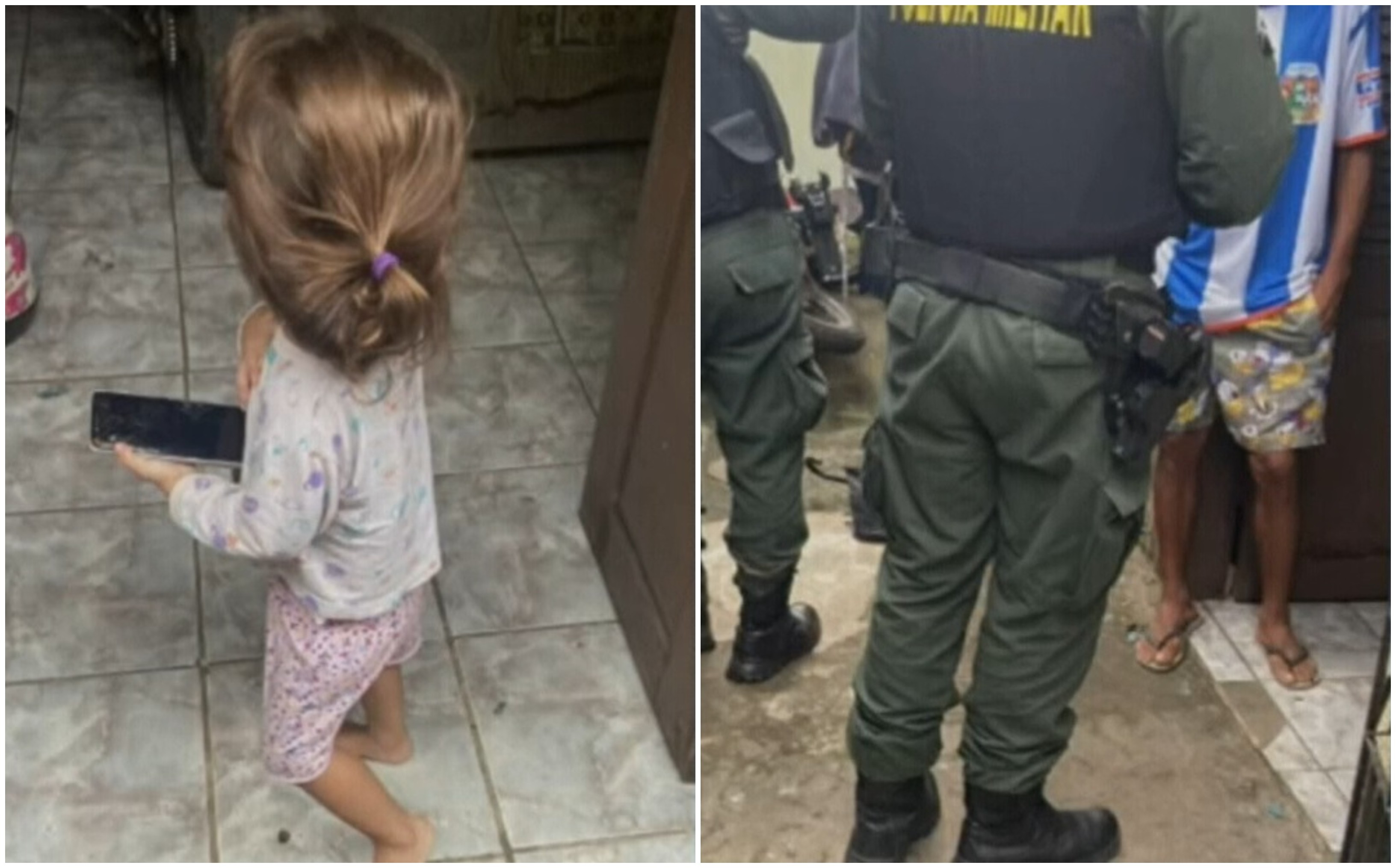 Pai abandona filha de dois anos para fugir da polícia em Fortaleza