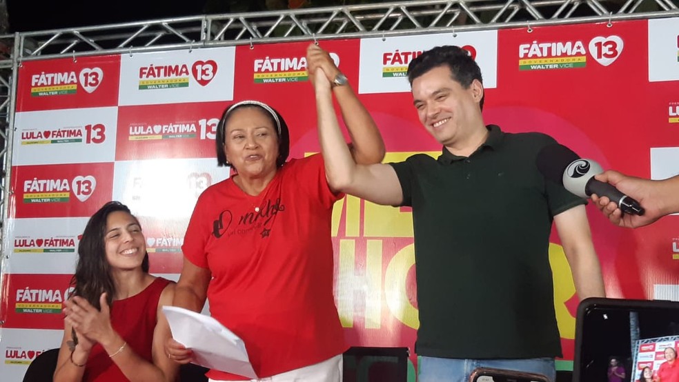 Fátima Bezerra (PT) é reeleita governadora do Rio Grande do Norte — Foto: Sérgio Henrique Santos/Inter TV Cabugi