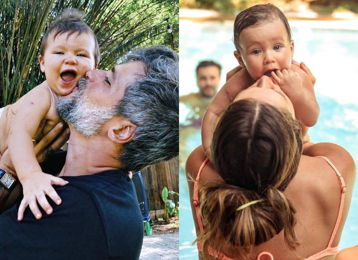 Bruno Gagliasso e Giovanna Ewbank com o filho caçula,  Zyan (Foto: Reprodução/Instagram)