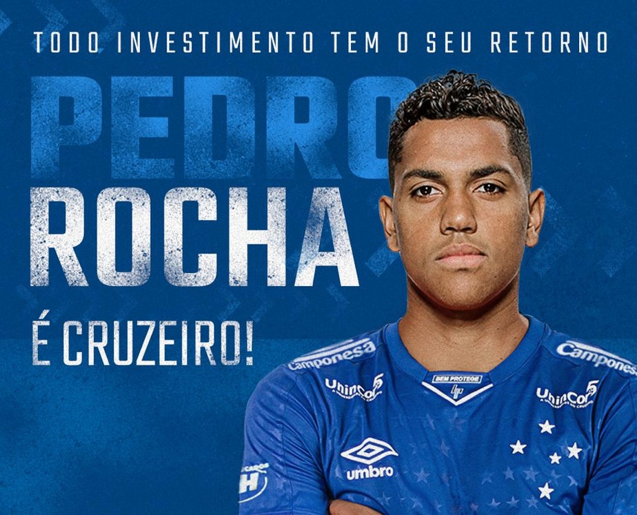 Cruzeiro anuncia contrataÃ§Ã£o de atacante Pedro Rocha, ex-GrÃªmio, que estava no Spartak Moscou