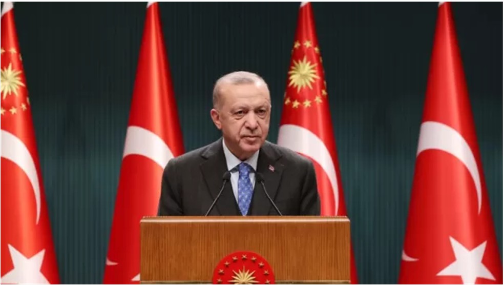 O presidente turco Erdogan se posicionou contra a entrada dos dois países escandinavos — Foto: Getty Images/Via BBC
