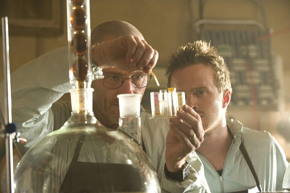 Bryan Cranston e Aaron Paul em 'Breaking bad' — Foto: Divulgação