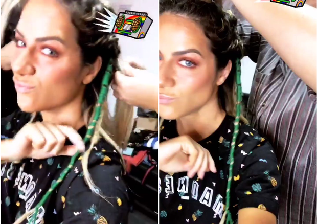 Giovanna Ewbank coloca dreads verdes para torcer pelo Brasil (Foto: Reprodução/Instagram)